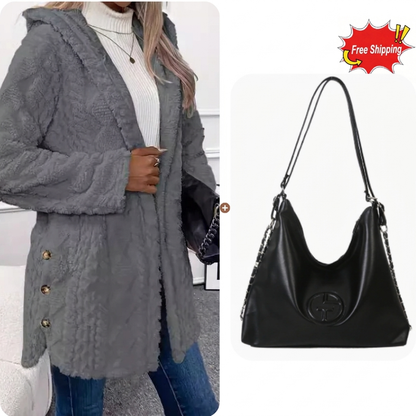 ⏳Limited-time offer: 50% off⏰Diamond-patterned women's warm hooded outerwear🎁