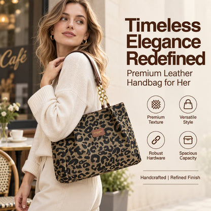 ✨Limited stock available, don’t miss out!🎉Retro Leopard Print Tote Bag for Women