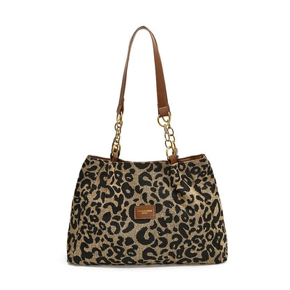 ✨Limited stock available, don’t miss out!🎉Retro Leopard Print Tote Bag for Women
