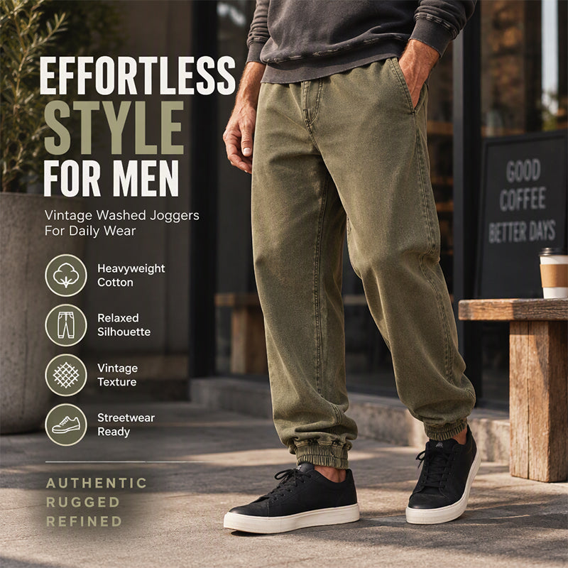 🎉The Lowest Price But The Best Quality!🔥Men's Casual Athletic Washed Sweatpants