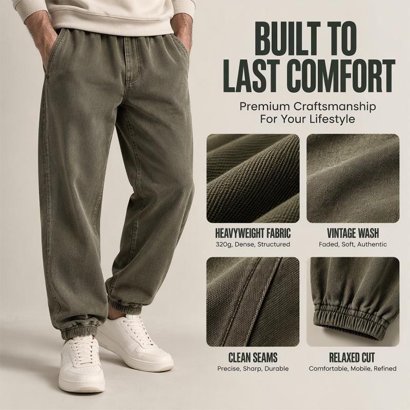 🎉The Lowest Price But The Best Quality!🔥Men's Casual Athletic Washed Sweatpants