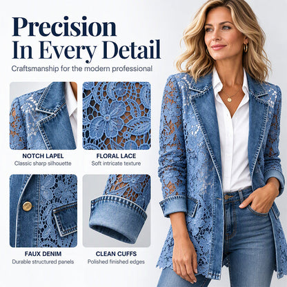 ⏰ Last Day of the Sale – 50% OFF ✨Women's Elegant Hollow Out Floral Lace Jacket