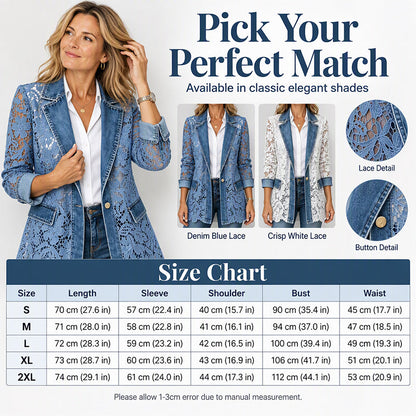⏰ Last Day of the Sale – 50% OFF ✨Women's Elegant Hollow Out Floral Lace Jacket