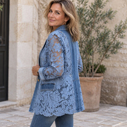 ⏰ Last Day of the Sale – 50% OFF ✨Women's Elegant Hollow Out Floral Lace Jacket