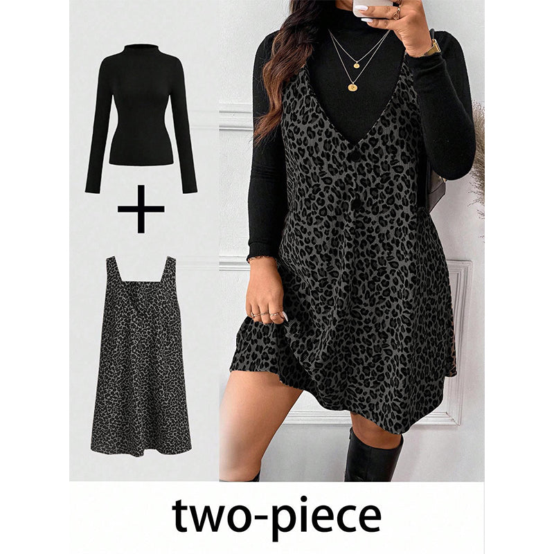 Flattering Layered Leopard Set