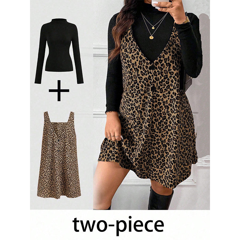 Flattering Layered Leopard Set