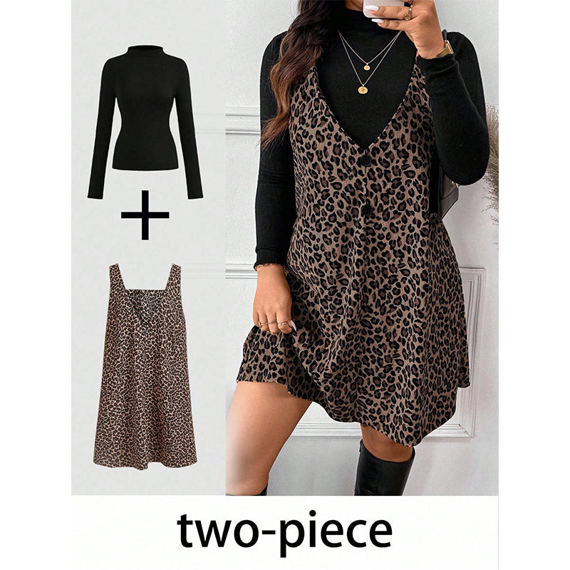 Flattering Layered Leopard Set
