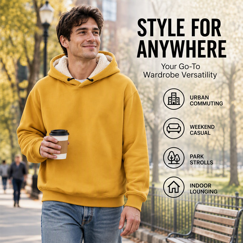 ⏰ Seasonal changeover sale: 50% off – quality at half the price! ✨Men's Thickened Sherpa-Lined Hoodie