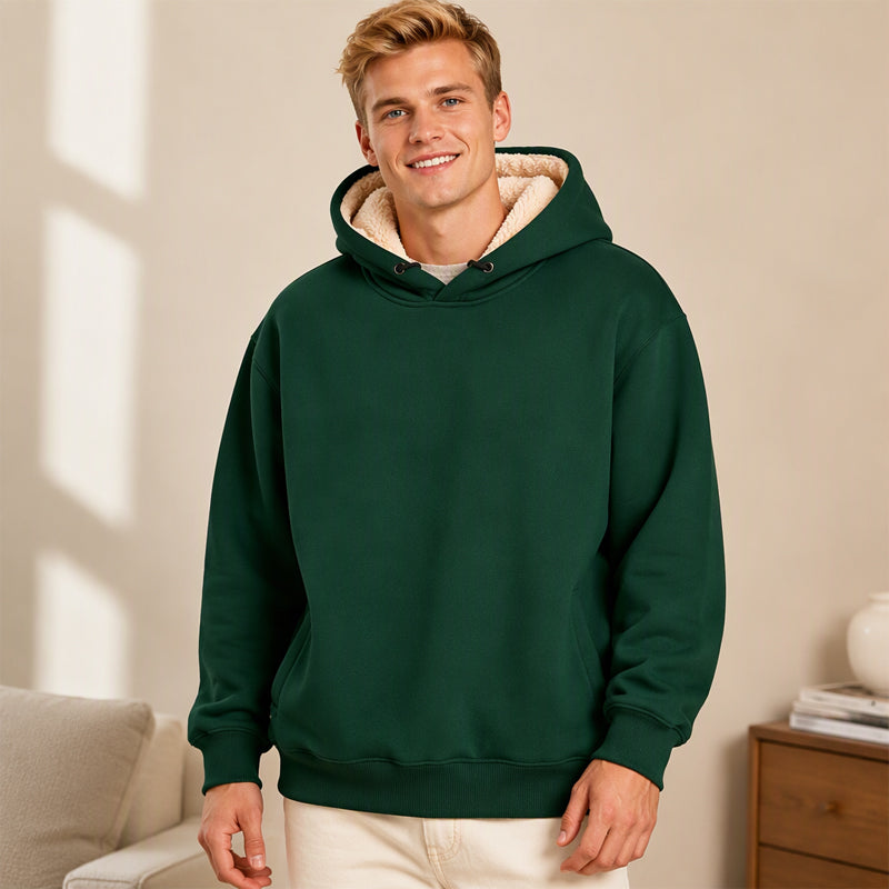 ⏰ Seasonal changeover sale: 50% off – quality at half the price! ✨Men's Thickened Sherpa-Lined Hoodie