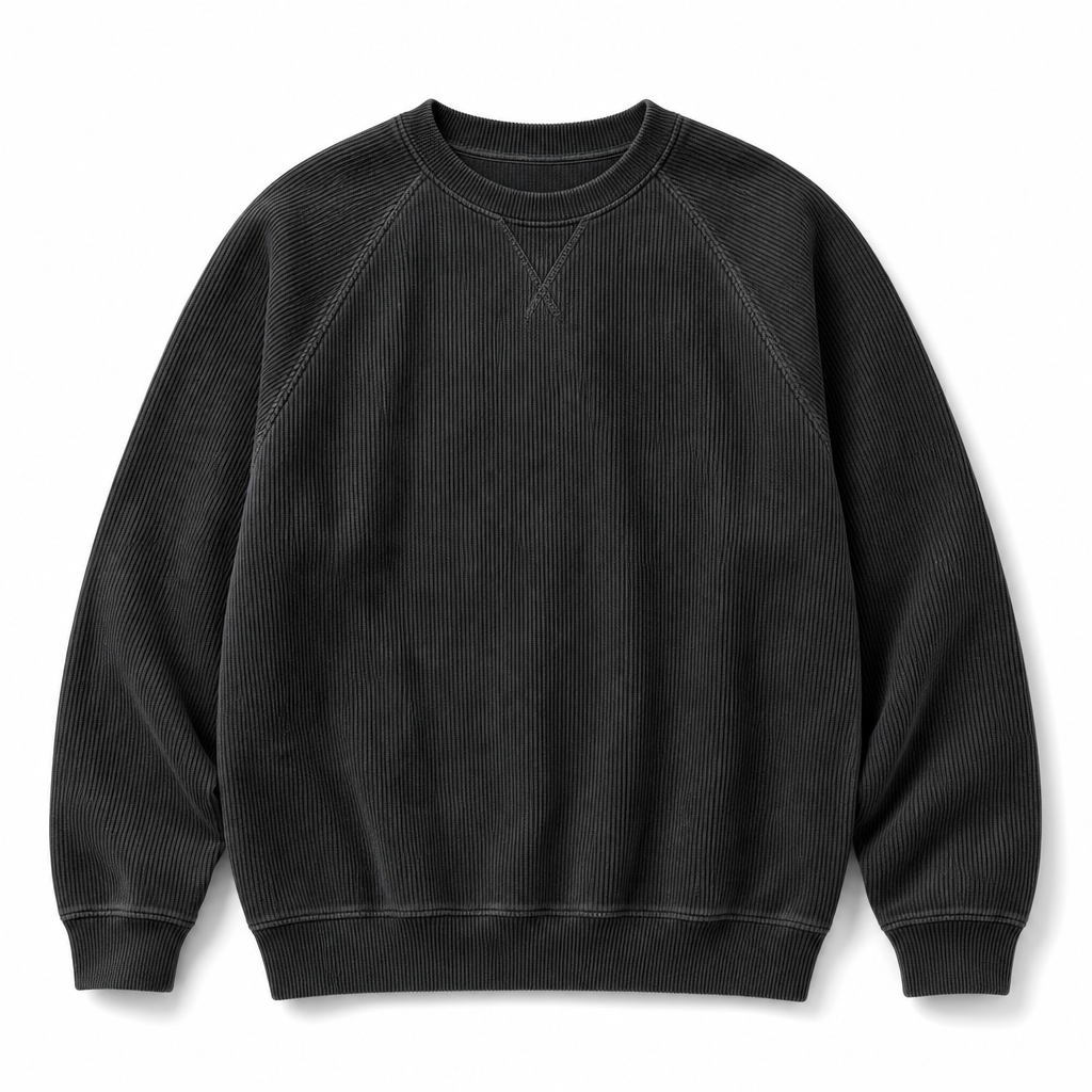 ⏰ Seasonal changeover sale: 50% off – quality at half the price! ✨Men's Corduroy Crewneck Long Sleeve Pullover Sweatshirt