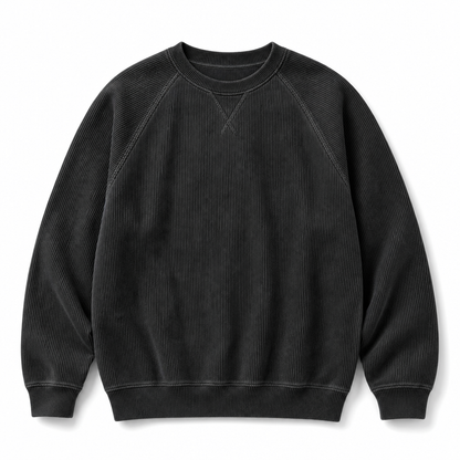 ⏰ Seasonal changeover sale: 50% off – quality at half the price! ✨Men's Corduroy Crewneck Long Sleeve Pullover Sweatshirt