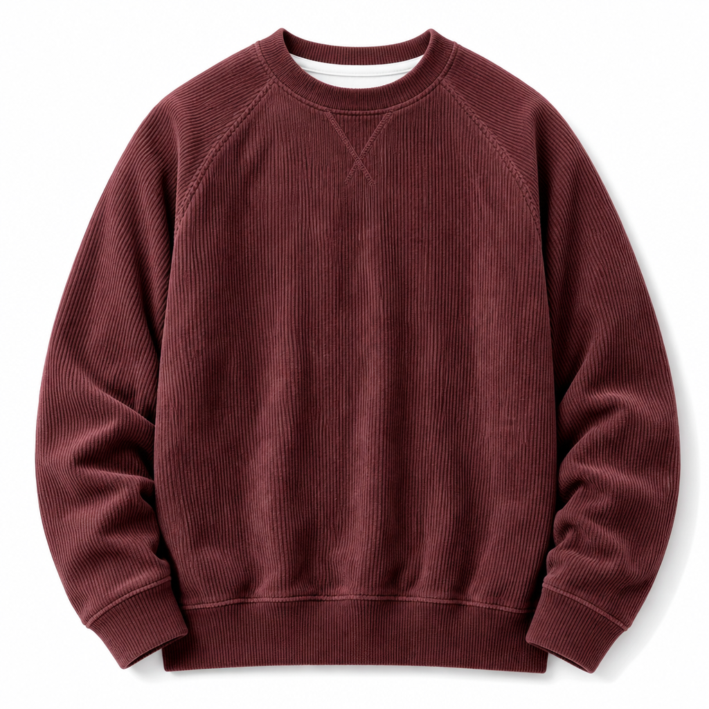 ⏰ Seasonal changeover sale: 50% off – quality at half the price! ✨Men's Corduroy Crewneck Long Sleeve Pullover Sweatshirt