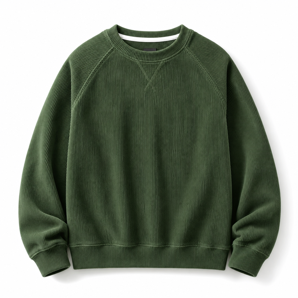 ⏰ Seasonal changeover sale: 50% off – quality at half the price! ✨Men's Corduroy Crewneck Long Sleeve Pullover Sweatshirt