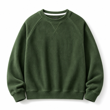 ⏰ Seasonal changeover sale: 50% off – quality at half the price! ✨Men's Corduroy Crewneck Long Sleeve Pullover Sweatshirt