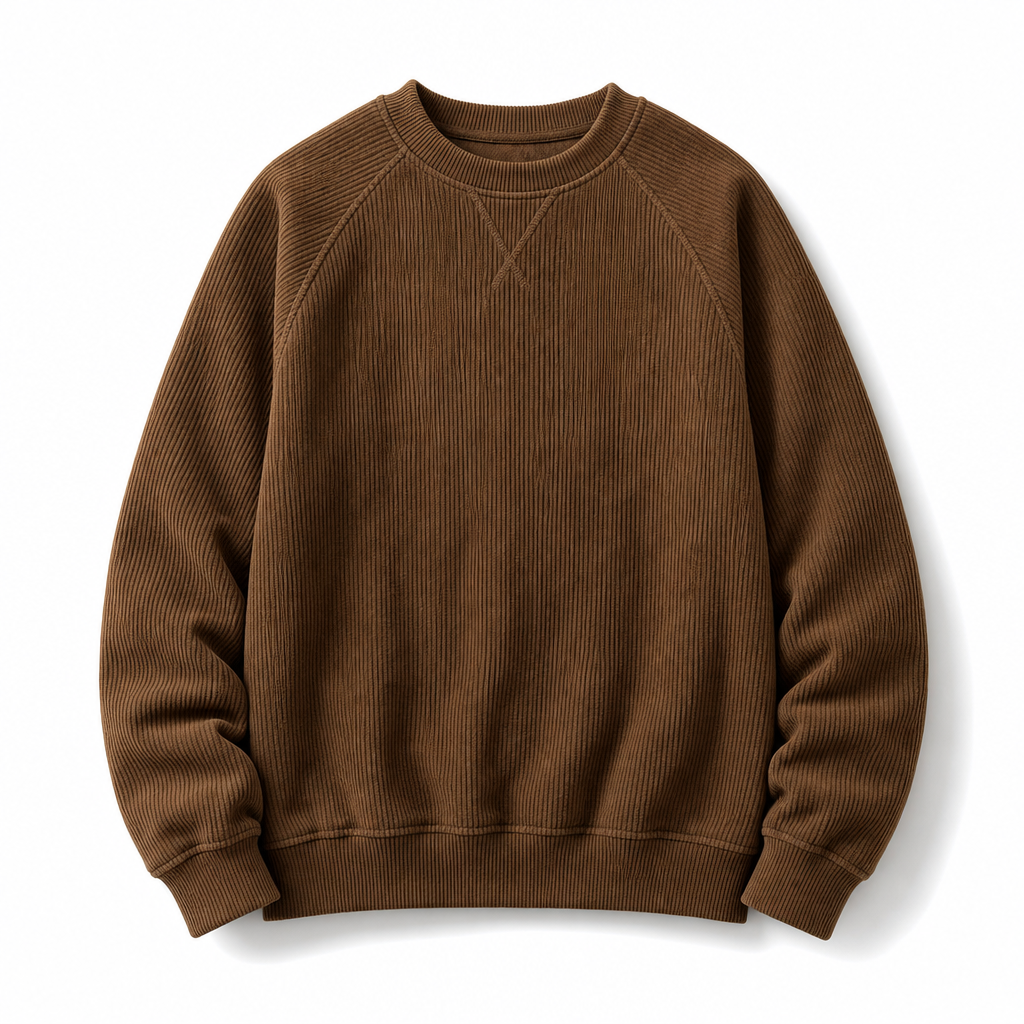 ⏰ Seasonal changeover sale: 50% off – quality at half the price! ✨Men's Corduroy Crewneck Long Sleeve Pullover Sweatshirt