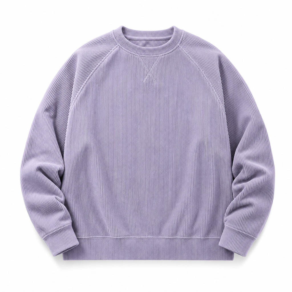 ⏰ Seasonal changeover sale: 50% off – quality at half the price! ✨Men's Corduroy Crewneck Long Sleeve Pullover Sweatshirt