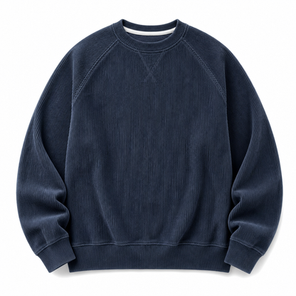 ⏰ Seasonal changeover sale: 50% off – quality at half the price! ✨Men's Corduroy Crewneck Long Sleeve Pullover Sweatshirt