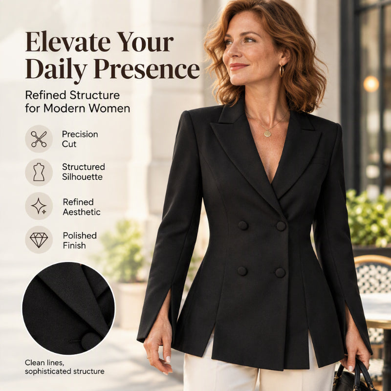 Women's Elegant Double-Breasted Blazer