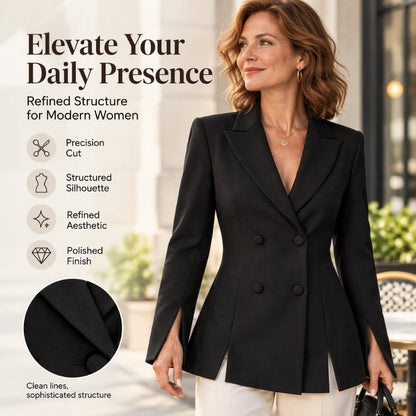 Women's Elegant Double-Breasted Blazer