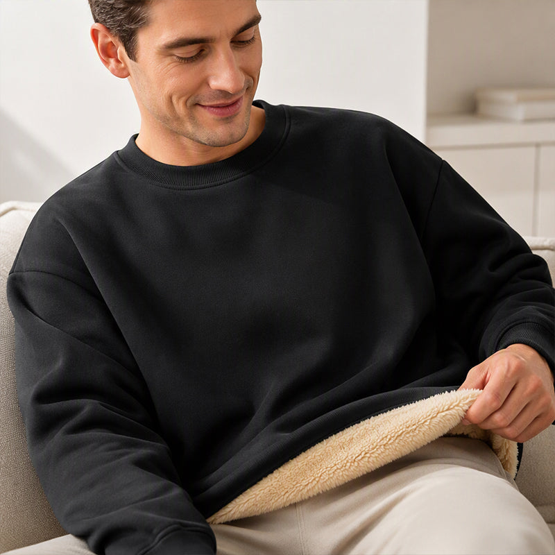 ⏰ Seasonal changeover sale: 50% off – quality at half the price! ✨Men's Fleece Lined Crewneck Sweatshirt