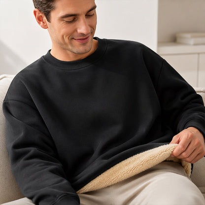 ⏰ Seasonal changeover sale: 50% off – quality at half the price! ✨Men's Fleece Lined Crewneck Sweatshirt
