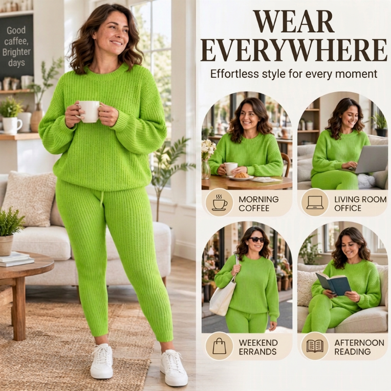 🔥New Fall/Winter Bestsellers: 50% Off💖—Women's Casual Two-Piece Ribbed Knit Set