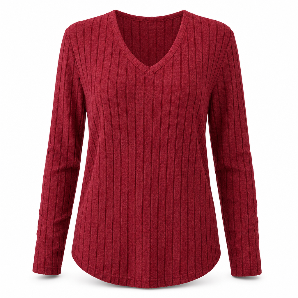 ☁️ Women's Plus Size Ribbed Brushed T-Shirt – Premium Material, Breathable & Always Cozy – A Must-Have for Your Wardrobe – Now 50% OFF!