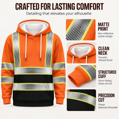 Men's High-Visibility Style Printed Hoodie