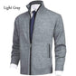 Herren Solide Farbe Stand Kragen Mode Strickjacke Pullover Strickjacke