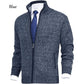 Herren Solide Farbe Stand Kragen Mode Strickjacke Pullover Strickjacke